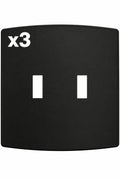 3 x Franklin Brass W42468K-CP Soft Modern Double Toggle Switch Outlet