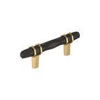 Amerock London 3 inch (76 mm) Center-to-Center Black Bronze/Champagne Bronze Cabinet Pull, BP36639BBRCZ