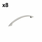 8 x Amerock BP69158 Arc 6-5/16 Inch Center to Center Arch Cabinet Pull Satin Nickel Cabinet Hardware Pulls Arch