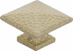 2 Emtek 86212 Square Dimpled 1-3/4 Inch Square Cabinet Knob Unlacquered Brass - *Tools Hardware & Misc
