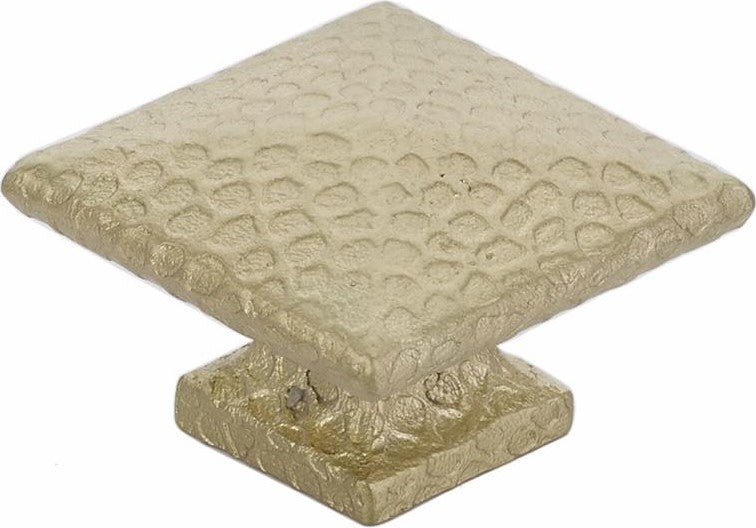 2 Emtek 86212 Square Dimpled 1-3/4 Inch Square Cabinet Knob Unlacquered Brass