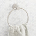 Signature Hardware 955087 Elita 6-5/16’’ Wall-Mounted Towel Ring Brushed Nickel Bathroom Hardware and Accessories
