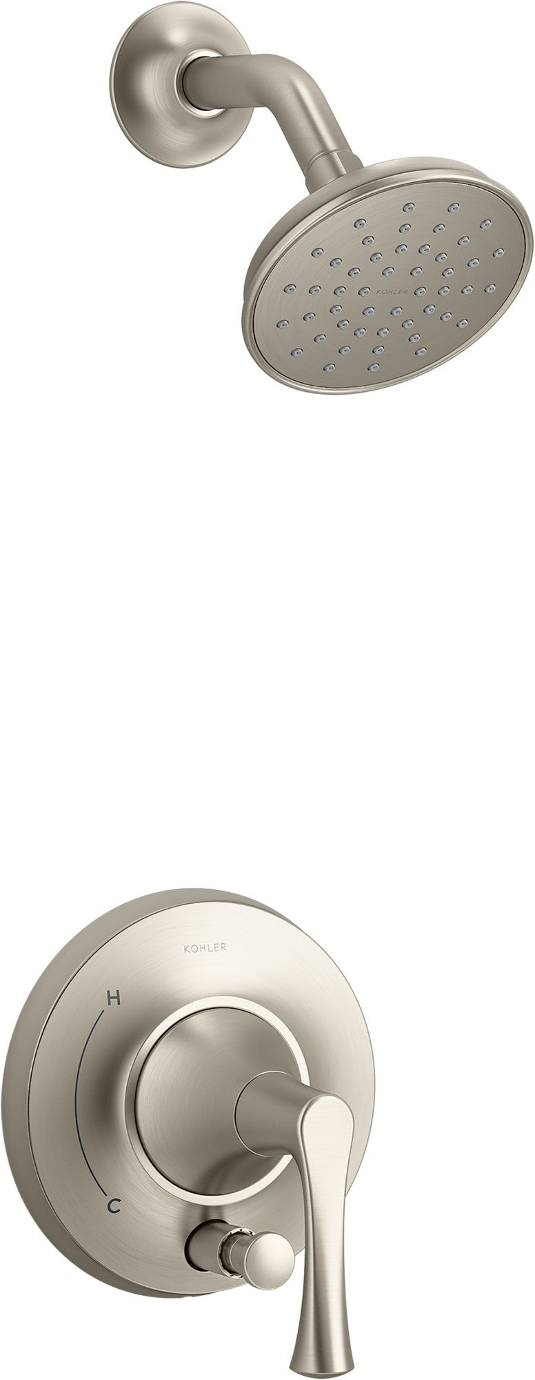 Kohler Buckley Rite-Temp Shower Trim Kit with Push-button Diverter, 2.5 Gpm