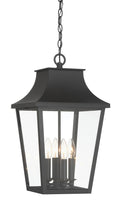The Great Outdoors 73347 Altimeter 4 Light 11" Wide Outdoor Pendant with Clear Glass Shade Sand Coal Outdoor