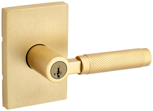 Kwikset 740Pvlrct-S Prava Single Cylinder Keyed Entry Lever Set - Brass