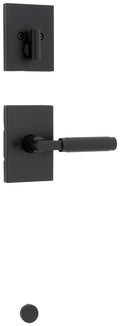 Kwikset 971PVLRCT Prava Lever Keyed Entry Interior Pack with Knurled Handle and Rectangle Rose for Handlesets Matte