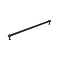 Signature Hardware 954064-24 Lazzara 24 Inch Center to Center Black Leather Appliance Pull - Matte Black