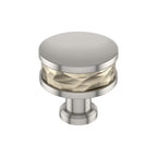 Signature Hardware 954059-114 Lazzara 1-1/4 Inch Hammered Mushroom Cabinet Knob - Golden Champagne/Satin Nickel
