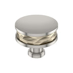 Signature Hardware 954059-112 Lazzara 1-1/2 Inch Hammered Mushroom Cabinet Knob Golden Champagne / Satin Nickel