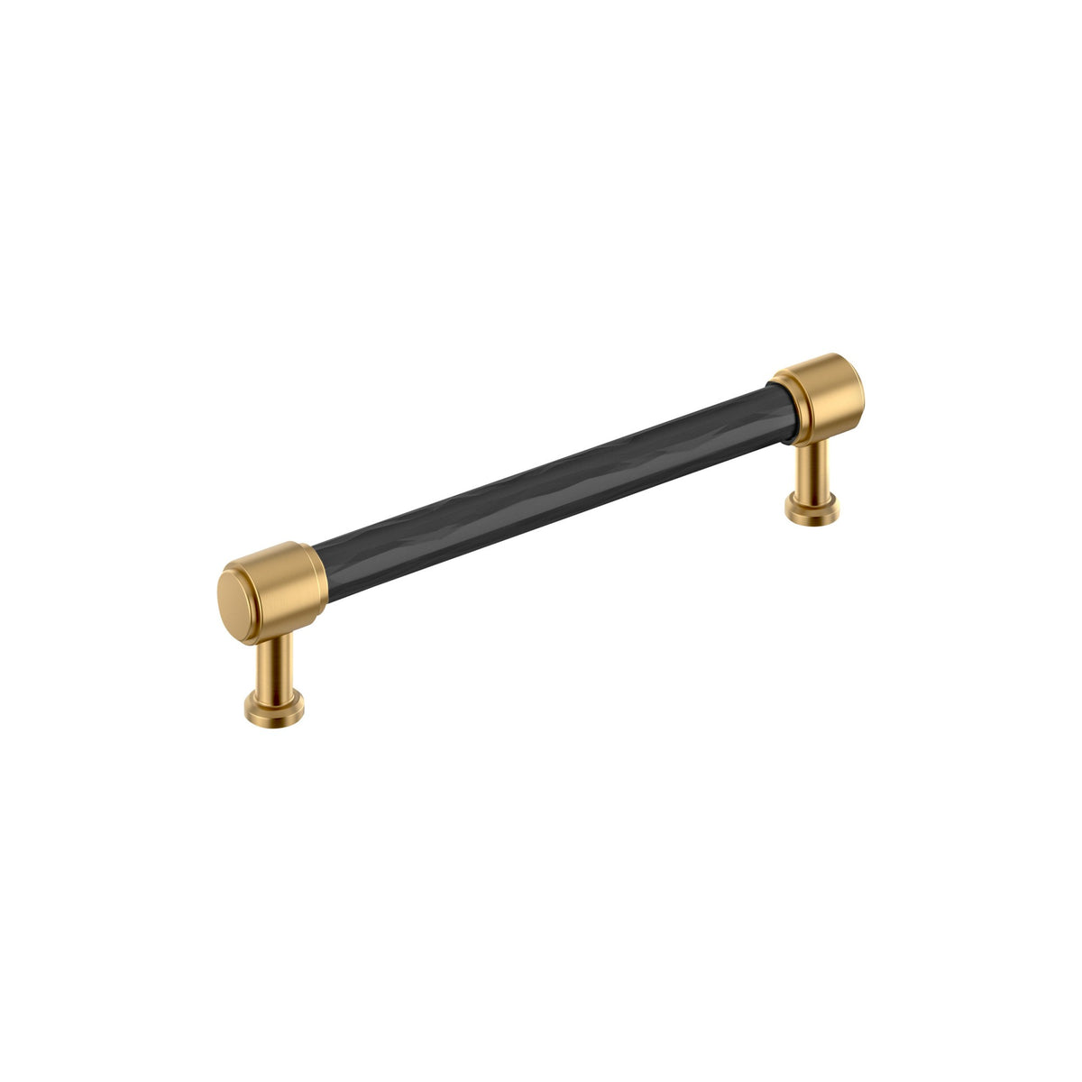 Signature Hardware 954060-6516 Lazzara 6-5/16 Inch Center to Center Hammered Bar Cabinet Pull Matte Black