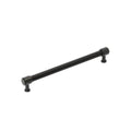 Signature Hardware 954063-O-81316 Lazzara 8-13/16 Inch Center to Center Black Leather Bar