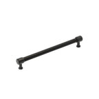 Signature Hardware 954063-O-81316 Lazzara 8-13/16 Inch Center to Center Black Leather Bar