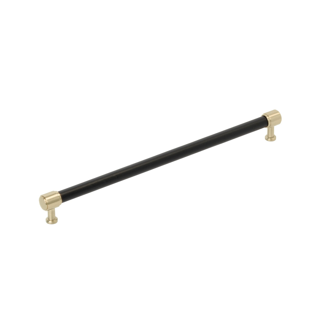 Signature Hardware 954063-O-1258 Lazzara 12-5/8 Inch Center to Center Black Leather