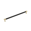 Signature Hardware 954063-O-1258 Lazzara 12-5/8 Inch Center to Center Black Leather