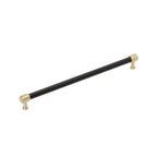 Signature Hardware 954063-O-1258 Lazzara 12-5/8 Inch Center to Center Black Leather