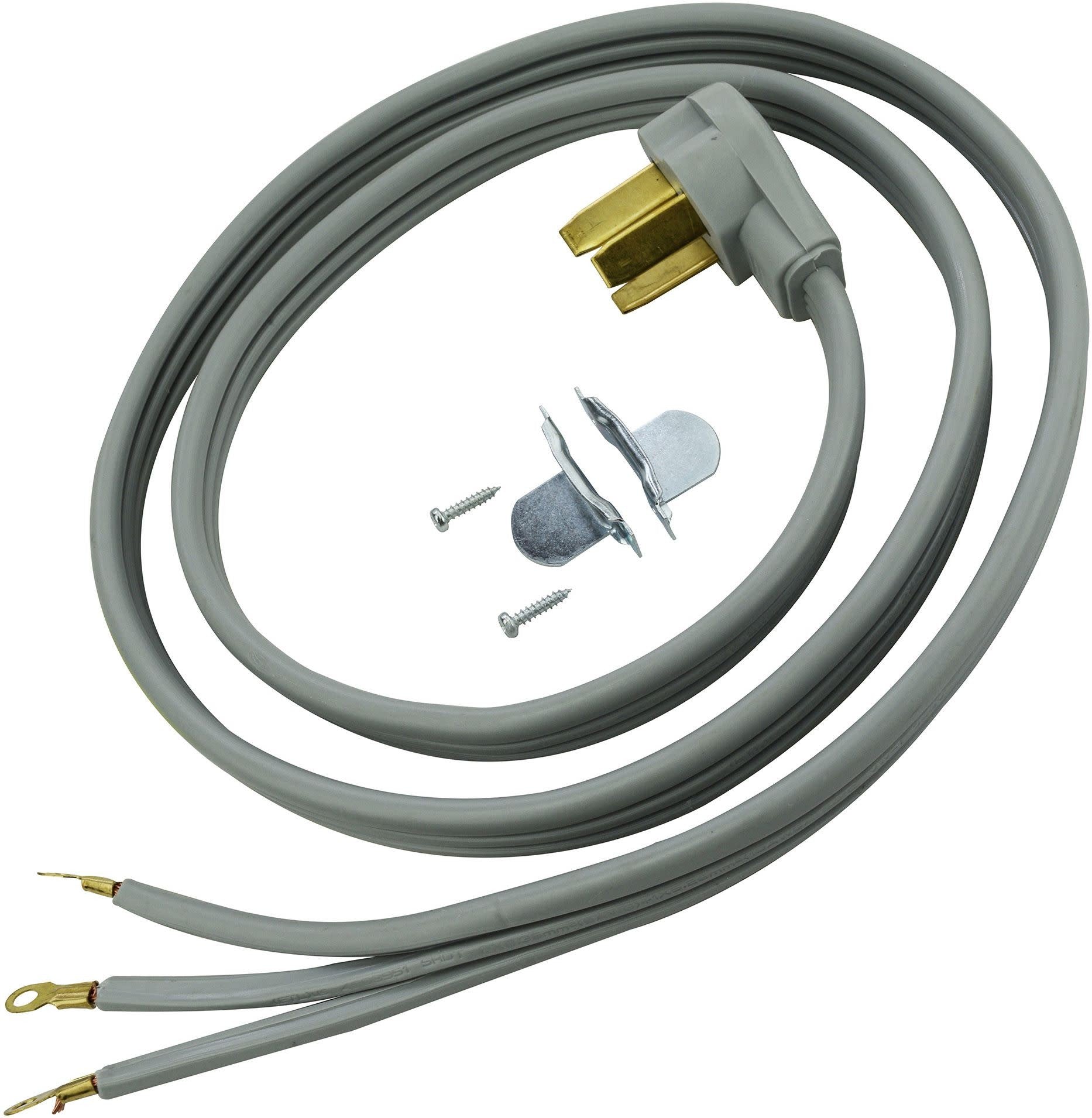 Raptor Tools RAP34005 40 Amp 4 Ft. 8/2 and 10/1 SRDT 125V Range Cord Grey Cooking Appliance Accessories and Parts Range Accessories Power Cords