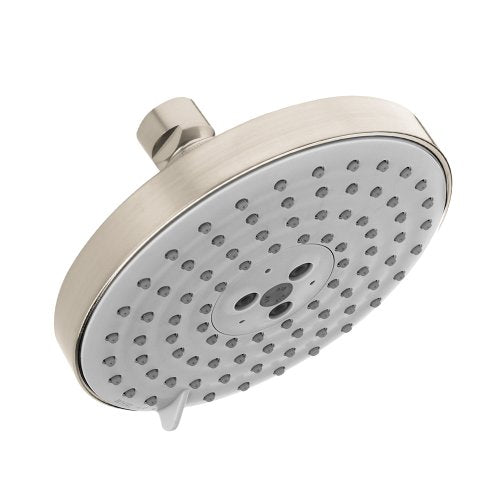 hansgrohe Raindance S 5-inch Showerhead Easy Install Modern 3-Spray RainAir, BalanceAir, Whirl Air Infusion with Airpower with QuickClean in Brushed Nickel, 27495821