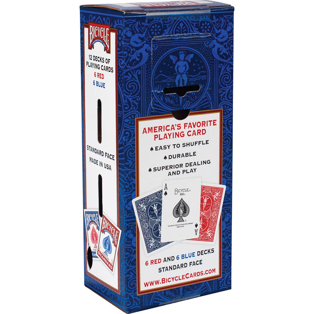 12 x Bicycle Standard Playing Cards Red and Blue Decks