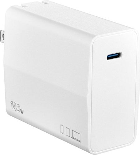 Insignia™ - 140W USB-C GaN Wall Charger for MacBook Pro, MacBook Air, IPads, Galaxy Tablets, and Other USB-C Laptops and Devices - White