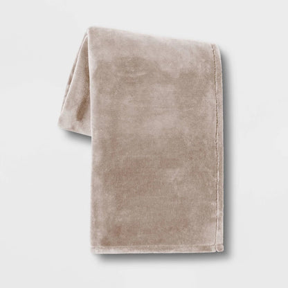 Oversized Primalush Throw Blanket Light Taupe - Threshold