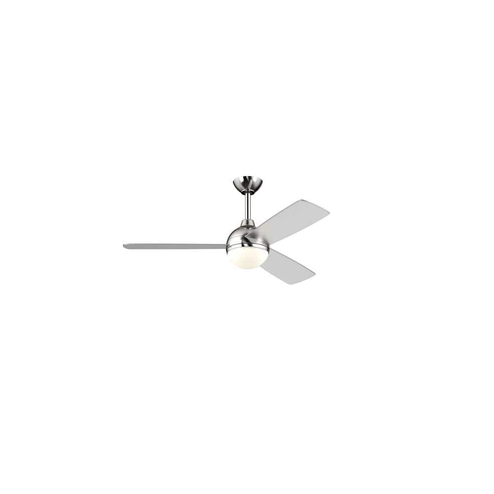 Blaketon 46 in. Indoor/Covered Outdoor Brushed Nickel Modern Ceiling Fan with Tunable LED and Remote Control Included