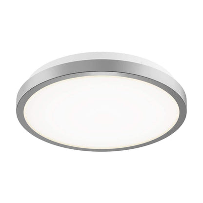 Europa 10 in. Light Silver Selectable CCT LED Flush Mount Ceiling Light With Remote Included 2 Pack