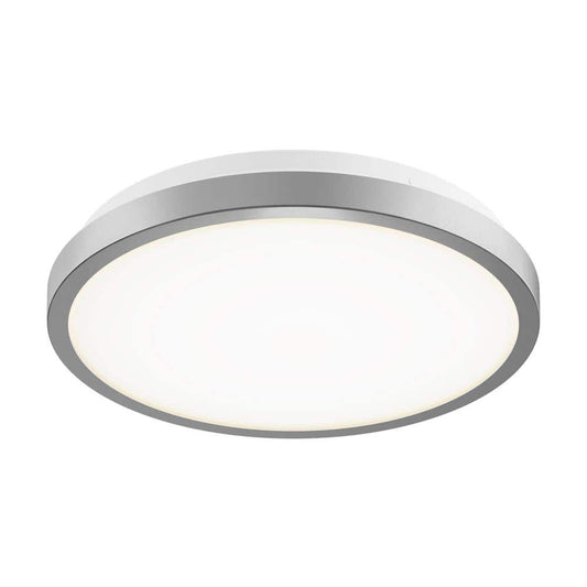 Europa 10 in. Light Silver Selectable CCT LED Flush Mount Ceiling Light With Remote Included 2 Pack