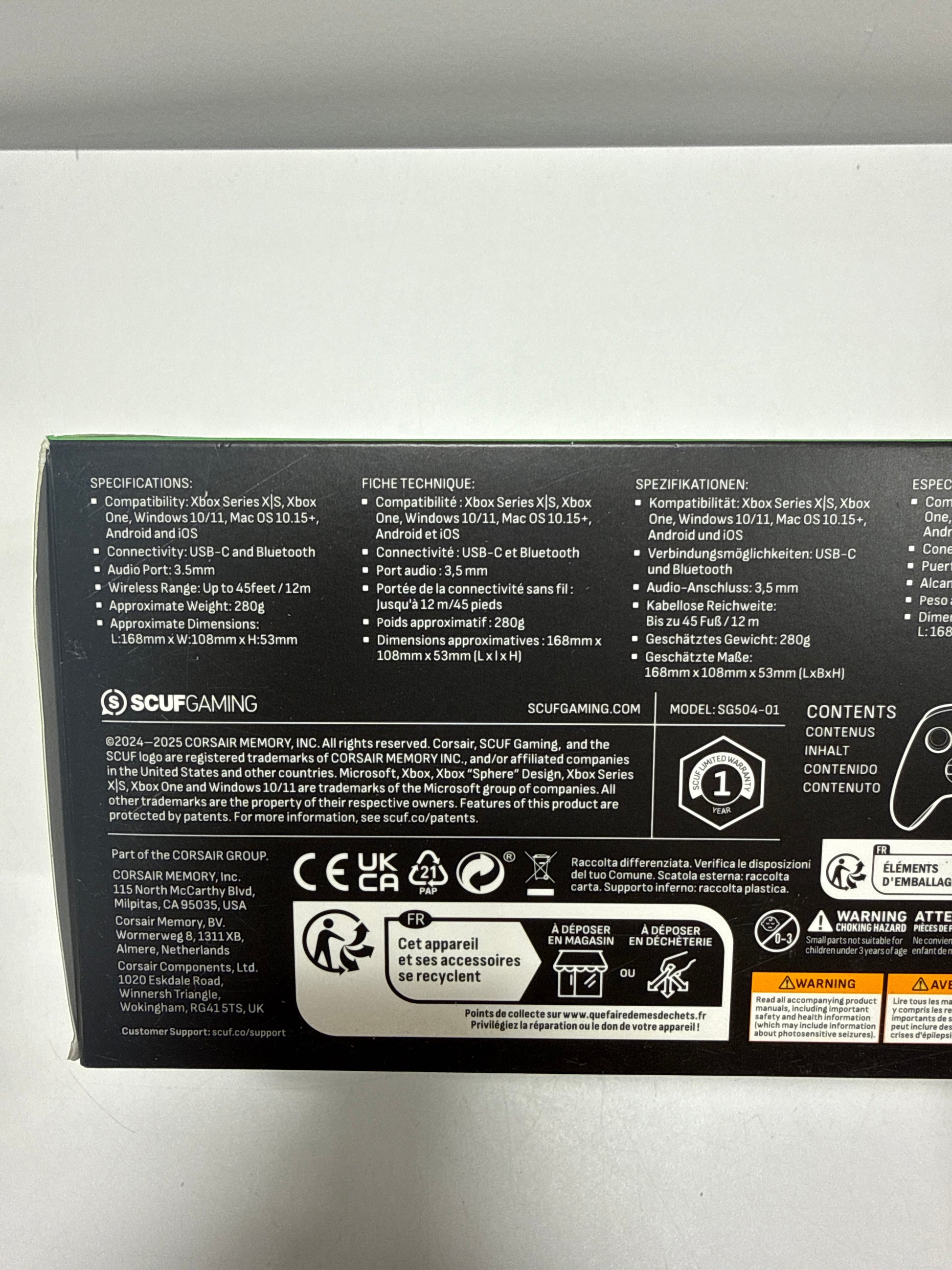 SCUF - Instinct Pro Wireless Performance Controller for Xbox Series X|S Xbox One PC and Mobile - Fracture - *Headphones