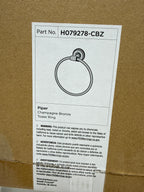 Hickory Hardware H079278 Piper 6-1/2" Wall Mounted Bathroom Kitchen Towel Ring Champagne Bronze
