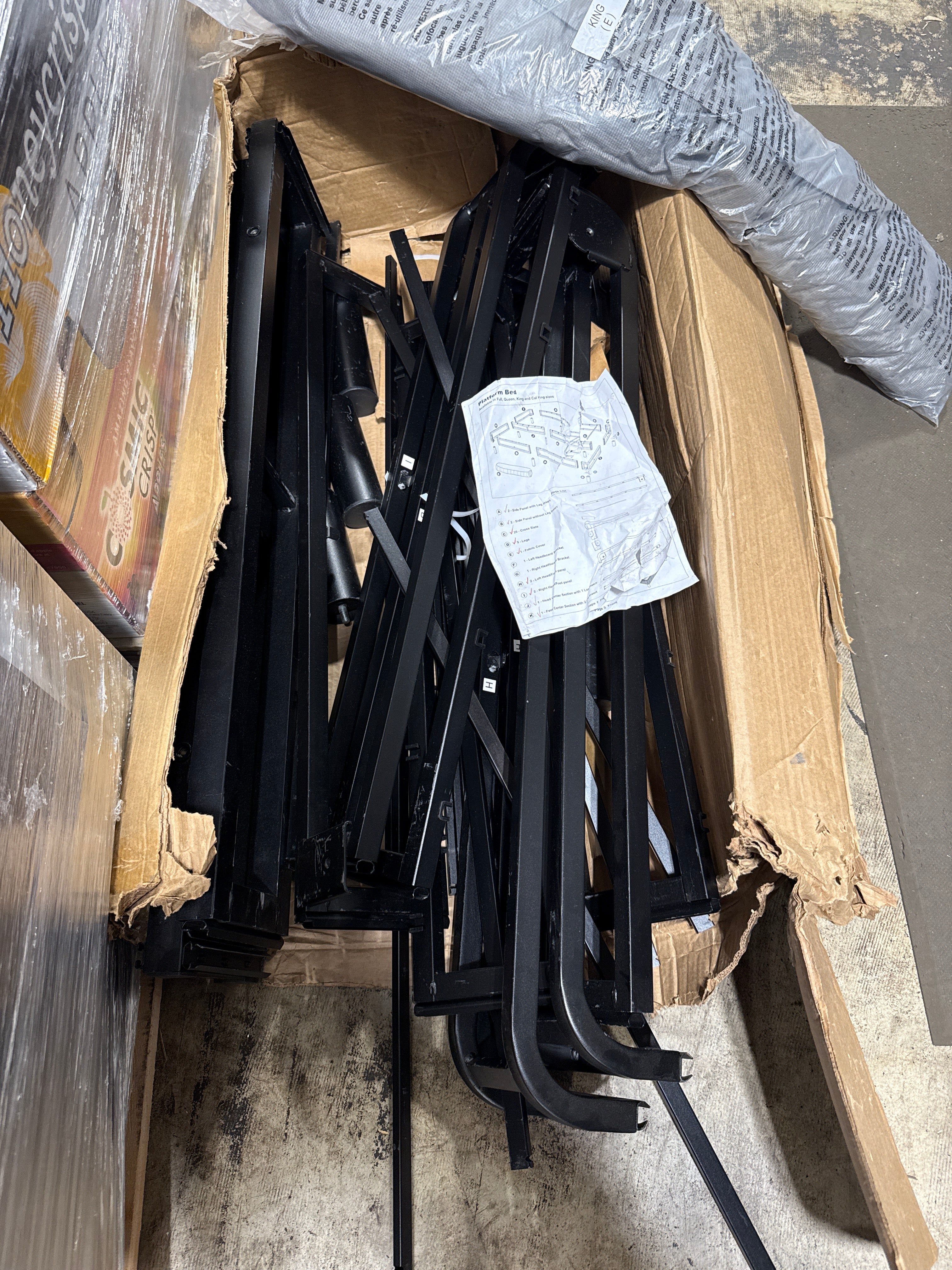 See Desc EnForce 7’’ Metal Box Spring with Headboard Bracket and Legs - King - *Furniture & Organization