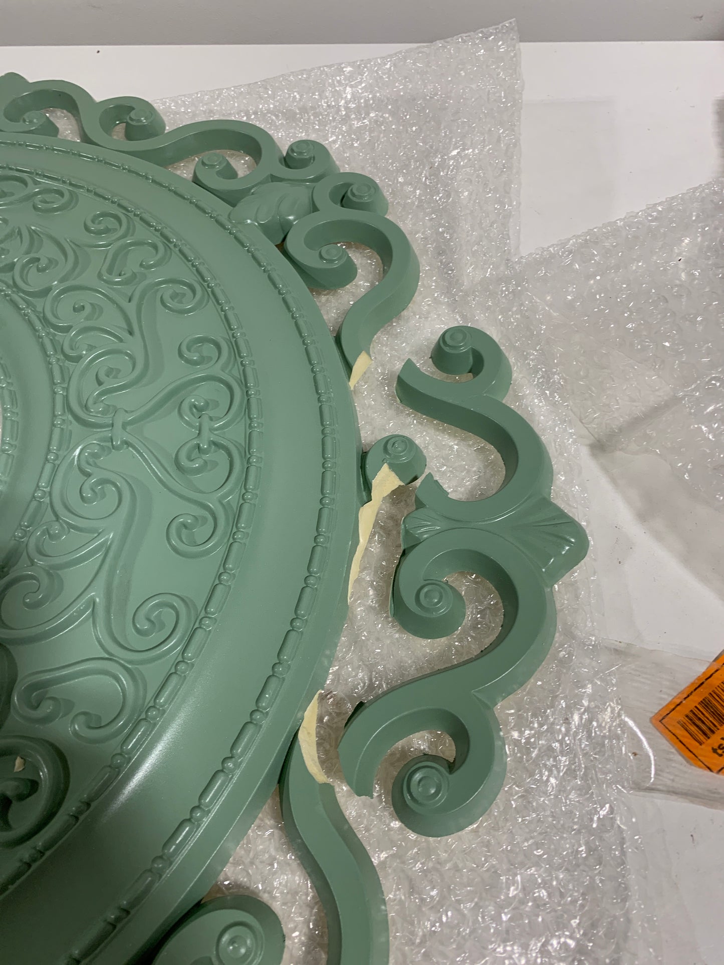 See Desc Ekena Millwork CM22ORAGF Orrington Ceiling Medallion, Athenian Green
