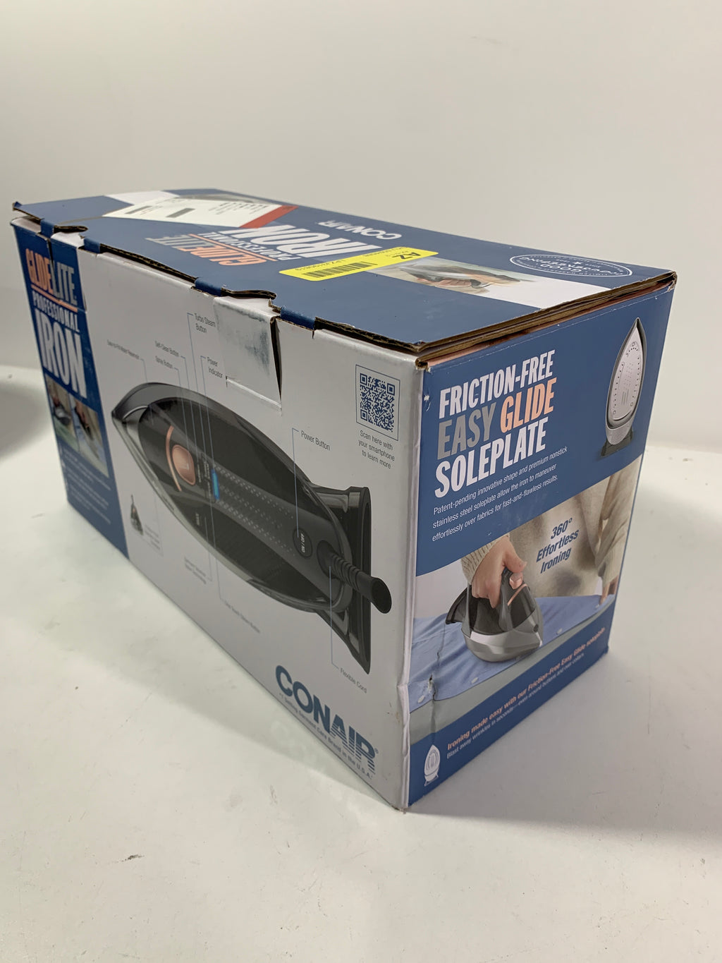 Conair GlideLite Professional Iron with Garment Steamer Technology Silver/Black - *Home Decor & Curtains