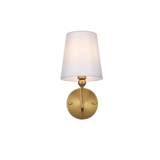 Elegant Lighting LD7322W6 Senna 12" Tall Bathroom Sconce Satin Gold
