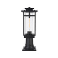 Elegant Lighting OD320P17 Cambria 17" Tall Post Light Black Outdoor Lighting Post