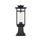 Elegant Lighting OD320P17 Cambria 17" Tall Post Light Black Outdoor Lighting Post