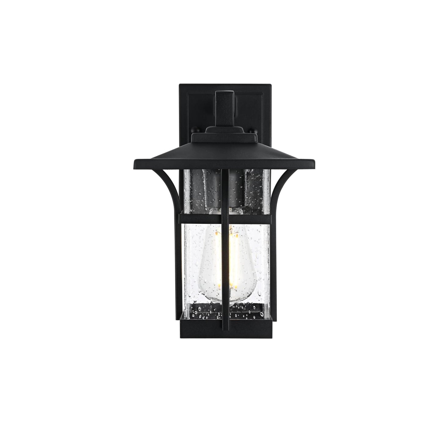 Elegant Lighting Woodstock 7 Inch Outdoor Wall Light Woodstock - OD345W11BK
