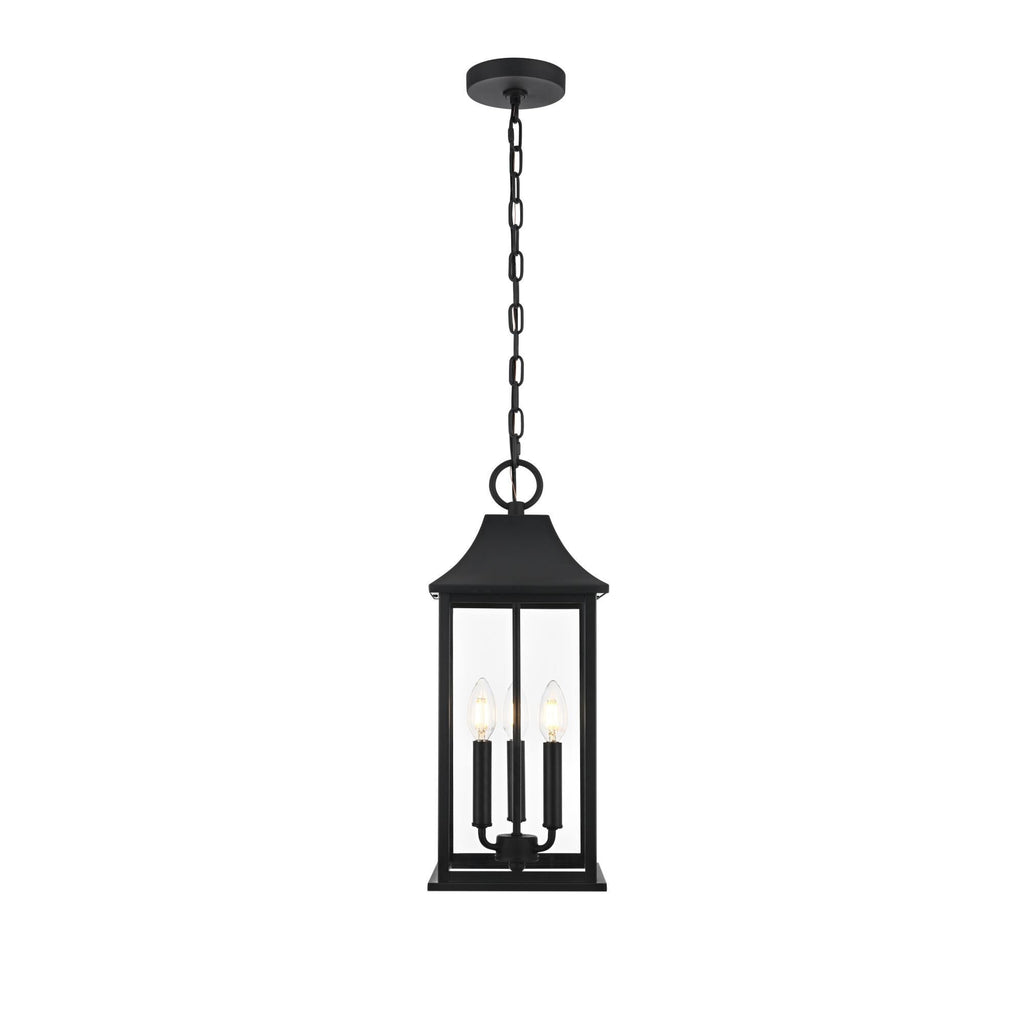 Elegant Lighting Shepard 8 X 20.5 Inch Outdoor Pendant in Black - *Lighting & Electrical