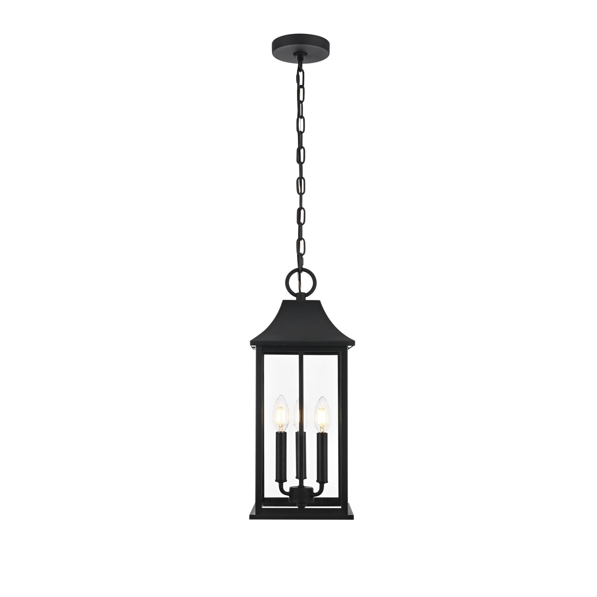 Elegant Lighting Shepard 8 X 20.5 Inch Outdoor Pendant in Black - *Lighting & Electrical