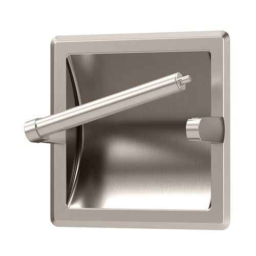 Gatco 751 Recessed Pivoting Arm Toilet Paper Holder Satin Nickel