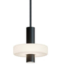Sydney 21-Watt 1 Light Black Shaded Integrated LED Pendant Light with Frosted Glass Shade - *Lighting & Electrical