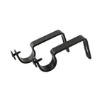 Rod Desyne Heavy Duty 1 inch Wall Bracket Single Pair, Black, 2 Piece