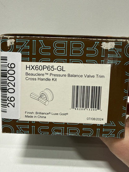Brizo HX60P65 Beauclere Cross Handle for Pressure Balance Trim Luxe Gold