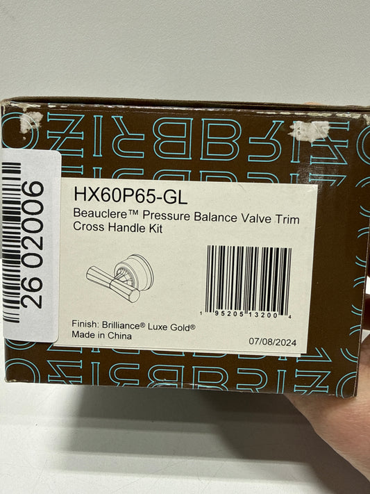 Brizo HX60P65 Beauclere Cross Handle for Pressure Balance Trim Luxe Gold