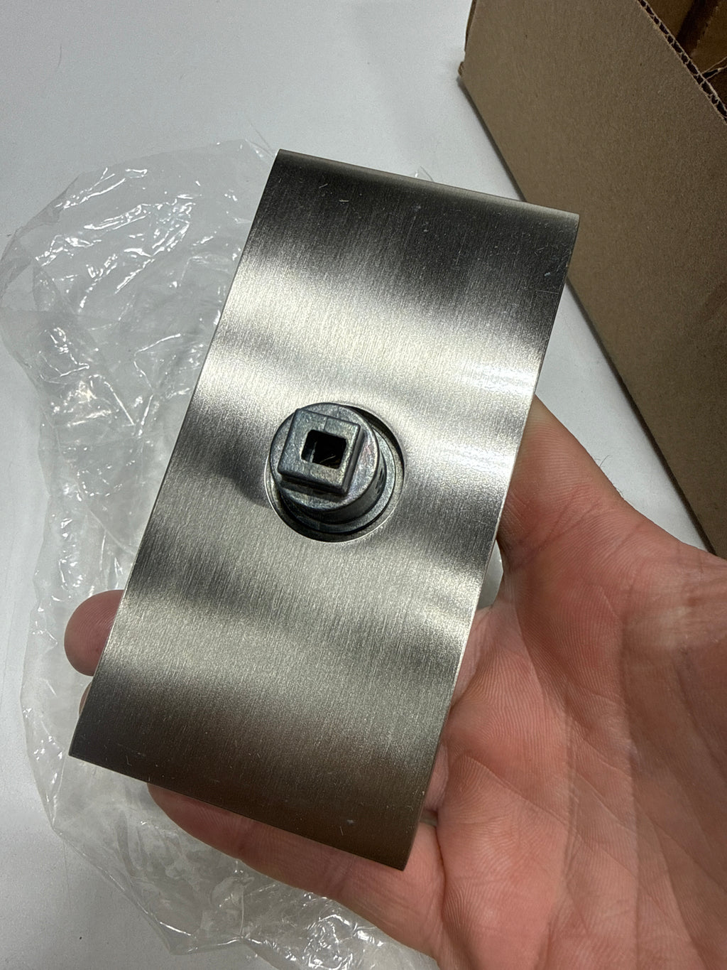 Scratched Baldwin Ps.Squ.Cfr Square Passage Door Lever Set - Nickel - *Headphones & Tech Accessories