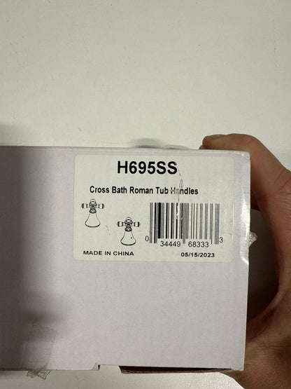 Delta Cassid H695 Metal Cross Handle Set - Roman Tub