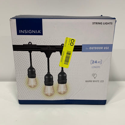 Insignia - 24 Ft. Outdoor String Lights - White