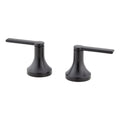 Signature Hardware 498619 Lentz Lever Roman Tub Faucet Handles - Matte Black
