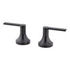 Signature Hardware 498619 Lentz Lever Roman Tub Faucet Handles - Matte Black