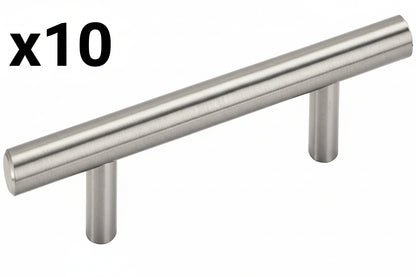 10 x Amerock Bar Pulls 3 in. (76mm) Center-to-Center Satin Nickel Bar Cabinet Pull
