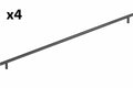 4 x Amerock Bar Pulls 30-1/4 Inch (768mm) Center-to-Center Matte Black Cabinet Pull
